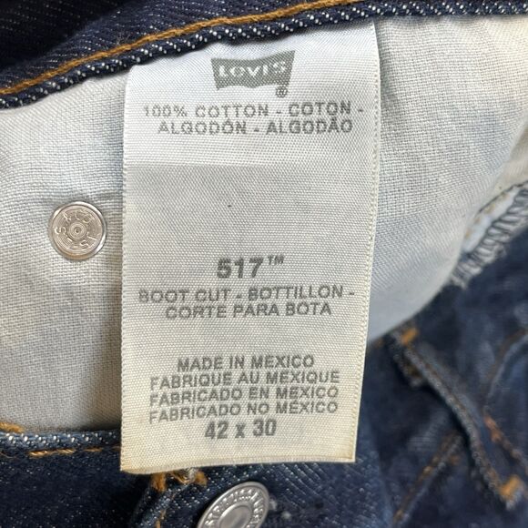 Levis 517 Mens 42x30 Bootcut Slim Fit Dark Wash 2011 Mexico NEW - Picture 13 of 16